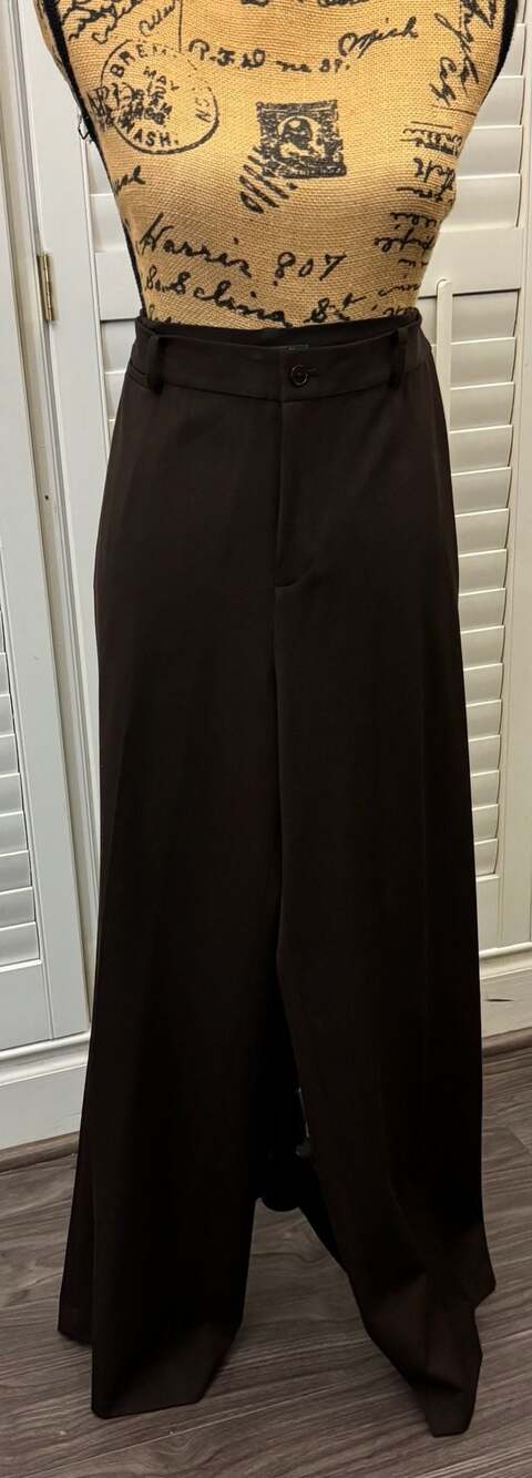 Lauren Ralph Lauren Women's Brown Wide Leg Dress Pants Size 14W